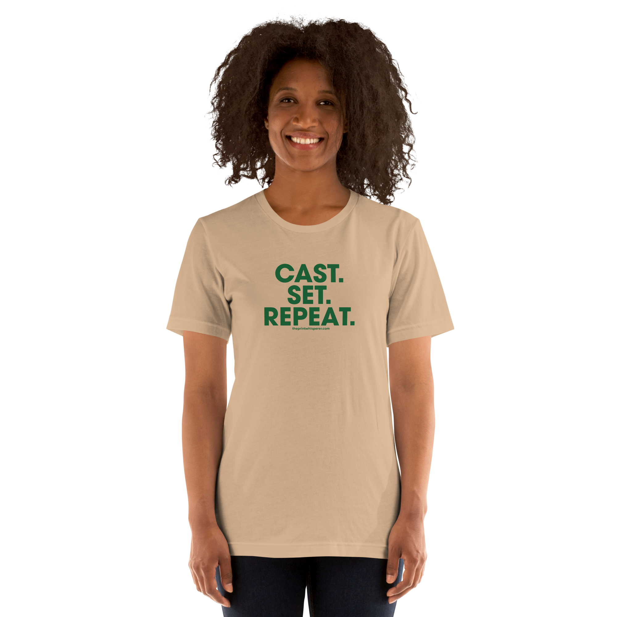 Cast. Set. Repeat. Tee – Built to Cast.