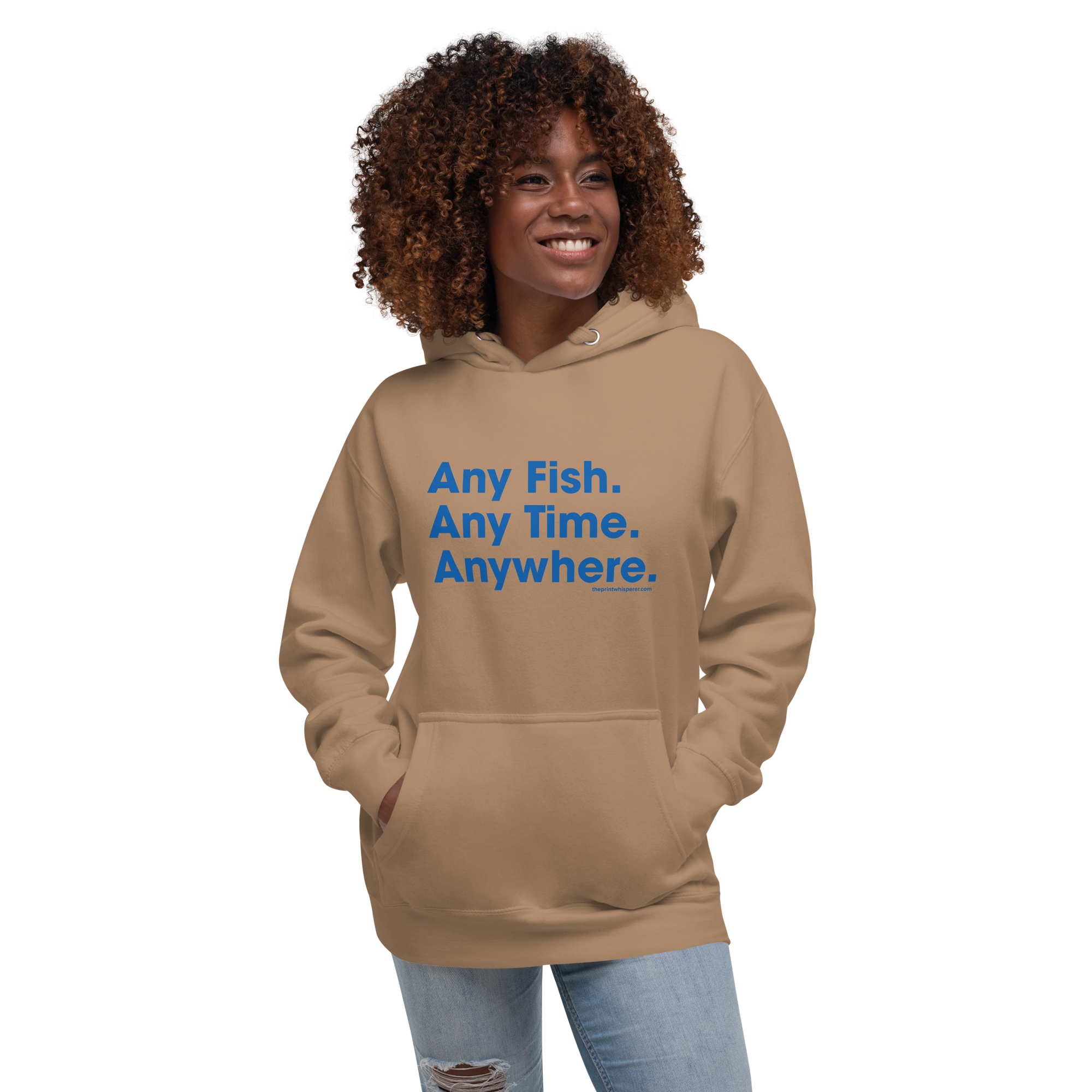 Any Fish. Any Time. Anywhere. Hoodie – Built to Cast.