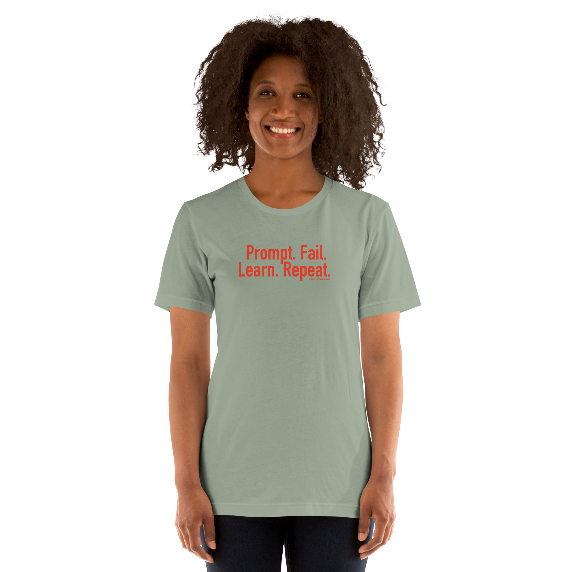 Prompt. Fail. Learn. Repeat. Tee – Where Print Meets Innovation.